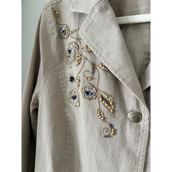 Embroidered blazer By Nordstrom Women’s Tab Private Label Sz Large - Picture 6 of 11